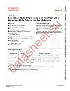 74VCX38MTC datasheet  